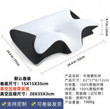 Slow-rebound memory foam pillow in the shape of a horn-shaped butterfly